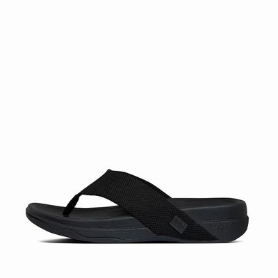 Fitflop Surfer Toe-Post - Sandalen Herren - Schwarz (GMQ571249)